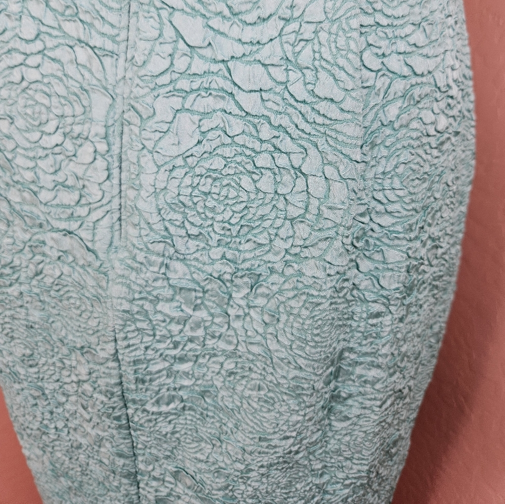 Tadashi Shoji Turquoise Women Tulip Off The Shoulder Dress sz 8 Wedding Cocktail - Picture 13 of 16